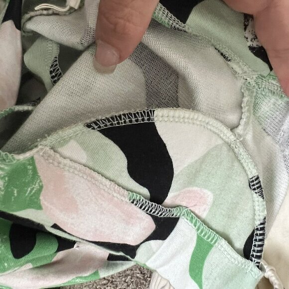 NWT Camo Crop Top Muscle LARGE OPEN EDIT Green Pink Strong Shoulder Abstract - Picture 7 of 10